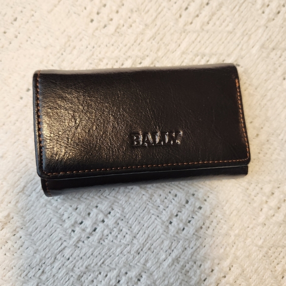 Vintage Bally Brown Leather Wallet/Key Holder - Picture 1 of 8